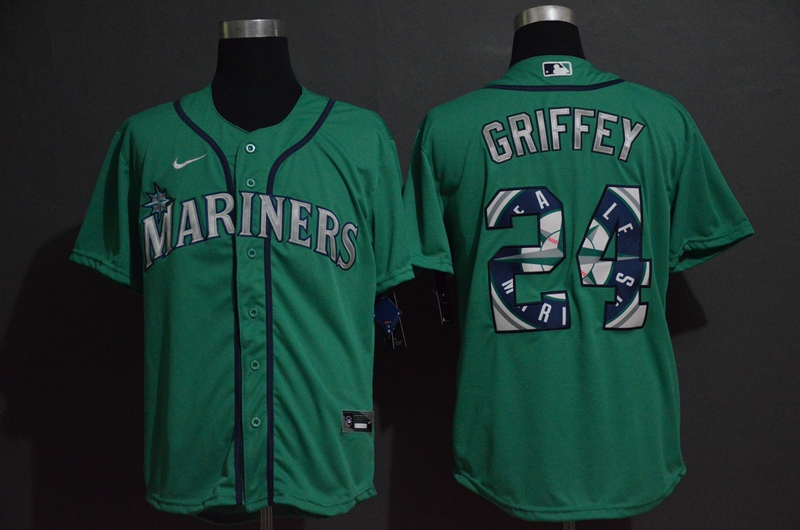 Men Seattle Mariners #24 Griffey green Nike Game MLB Jerseys->seattle mariners->MLB Jersey
